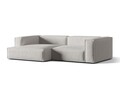 Coltar modular stanga 4 locuri, Nuria-215, Micadoni Home, 292x147x72 cm, tesatura structurata chenille, gri deschis