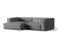 Coltar modular stanga 4 locuri, Nuria-215, Micadoni Home, 292x147x72 cm, tesatura structurata chenille, gri
