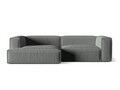 Coltar modular stanga 4 locuri, Nuria-215, Micadoni Home, 292x147x72 cm, tesatura structurata chenille, gri