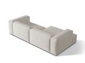 Coltar modular stanga 4 locuri, Nuria-260, Micadoni Home, 292x147x72 cm, tesatura boucle, gri bej melange