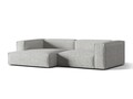 Coltar modular stanga 4 locuri, Nuria-260, Micadoni Home, 292x147x72 cm, tesatura boucle, argintiu