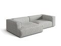 Coltar modular stanga 4 locuri, Nuria-260, Micadoni Home, 292x147x72 cm, tesatura boucle, argintiu