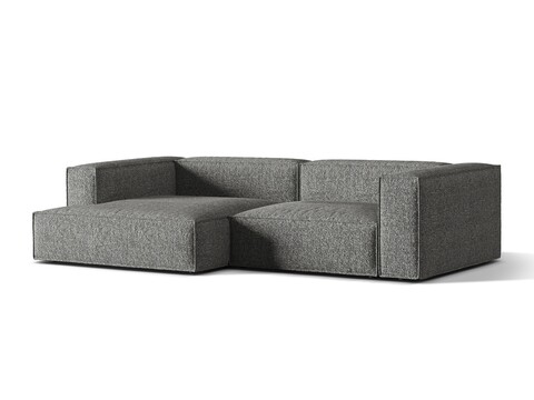 Coltar modular stanga 4 locuri, Nuria-260, Micadoni Home, 292x147x72 cm, tesatura boucle, grafit