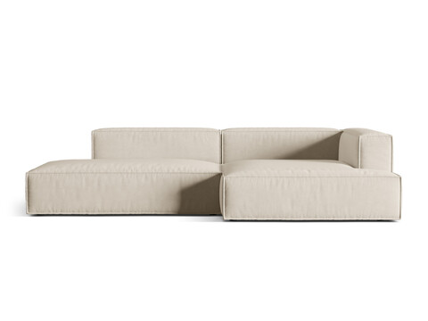 Coltar modular dreapta 4 locuri, Nuria-88, Micadoni Home, 312x147x72 cm, catifea, bej