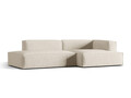 Coltar modular dreapta 4 locuri, Nuria-88, Micadoni Home, 312x147x72 cm, catifea, bej