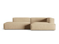 Coltar modular dreapta 4 locuri, Nuria-88, Micadoni Home, 312x147x72 cm, catifea, bej nude
