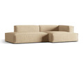 Coltar modular dreapta 4 locuri, Nuria-88, Micadoni Home, 312x147x72 cm, catifea, bej nude