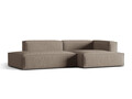 Coltar modular dreapta 4 locuri, Nuria-88, Micadoni Home, 312x147x72 cm, catifea, gri beton