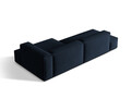 Coltar modular dreapta 4 locuri, Nuria-88, Micadoni Home, 312x147x72 cm, catifea, albastru inchis