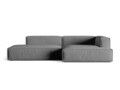 Coltar modular dreapta 4 locuri, Nuria-88, Micadoni Home, 312x147x72 cm, catifea, gri