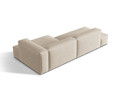 Coltar modular dreapta 4 locuri, Nuria-215, Micadoni Home, 312x147x72 cm, tesatura structurata chenille, bej