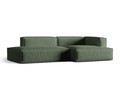 Coltar modular dreapta 4 locuri, Nuria-215, Micadoni Home, 312x147x72 cm, tesatura structurata chenille, verde moss
