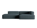 Coltar modular dreapta 4 locuri, Nuria-215, Micadoni Home, 312x147x72 cm, tesatura structurata chenille, petrol inchis