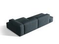 Coltar modular dreapta 4 locuri, Nuria-215, Micadoni Home, 312x147x72 cm, tesatura structurata chenille, petrol inchis