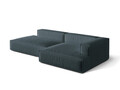 Coltar modular dreapta 4 locuri, Nuria-215, Micadoni Home, 312x147x72 cm, tesatura structurata chenille, petrol inchis