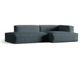 Coltar modular dreapta 4 locuri, Nuria-215, Micadoni Home, 312x147x72 cm, tesatura structurata chenille, petrol inchis