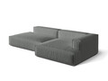 Coltar modular dreapta 4 locuri, Nuria-215, Micadoni Home, 312x147x72 cm, tesatura structurata chenille, gri