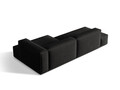 Coltar modular dreapta 4 locuri, Nuria-215, Micadoni Home, 312x147x72 cm, tesatura structurata chenille, negru