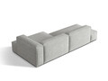 Coltar modular dreapta 4 locuri, Nuria-260, Micadoni Home, 312x147x72 cm, tesatura boucle, argintiu
