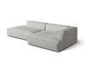 Coltar modular dreapta 4 locuri, Nuria-260, Micadoni Home, 312x147x72 cm, tesatura boucle, argintiu
