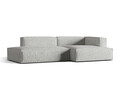 Coltar modular dreapta 4 locuri, Nuria-260, Micadoni Home, 312x147x72 cm, tesatura boucle, argintiu