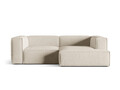 Coltar modular dreapta 3 locuri, Nuria-88, Micadoni Home, 252x147x72 cm, catifea, bej