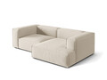 Coltar modular dreapta 3 locuri, Nuria-88, Micadoni Home, 252x147x72 cm, catifea, bej