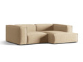 Coltar modular dreapta 3 locuri, Nuria-88, Micadoni Home, 252x147x72 cm, catifea, bej nude
