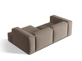 Coltar modular dreapta 3 locuri, Nuria-88, Micadoni Home, 252x147x72 cm, catifea, gri beton