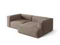 Coltar modular dreapta 3 locuri, Nuria-88, Micadoni Home, 252x147x72 cm, catifea, gri beton