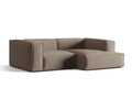 Coltar modular dreapta 3 locuri, Nuria-88, Micadoni Home, 252x147x72 cm, catifea, gri beton