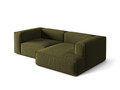 Coltar modular dreapta 3 locuri, Nuria-88, Micadoni Home, 252x147x72 cm, catifea, verde moss melange