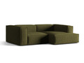 Coltar modular dreapta 3 locuri, Nuria-88, Micadoni Home, 252x147x72 cm, catifea, verde moss melange