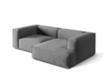 Coltar modular dreapta 3 locuri, Nuria-88, Micadoni Home, 252x147x72 cm, catifea, gri