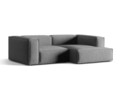 Coltar modular dreapta 3 locuri, Nuria-88, Micadoni Home, 252x147x72 cm, catifea, gri
