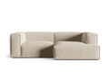 Coltar modular dreapta 3 locuri, Nuria-215, Micadoni Home, 252x147x72 cm, tesatura structurata chenille, bej