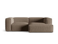 Coltar modular dreapta 3 locuri, Nuria-215, Micadoni Home, 252x147x72 cm, tesatura structurata chenille, cappuccino