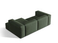 Coltar modular dreapta 3 locuri, Nuria-215, Micadoni Home, 252x147x72 cm, tesatura structurata chenille, verde moss