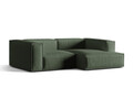 Coltar modular dreapta 3 locuri, Nuria-215, Micadoni Home, 252x147x72 cm, tesatura structurata chenille, verde moss