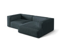 Coltar modular dreapta 3 locuri, Nuria-215, Micadoni Home, 252x147x72 cm, tesatura structurata chenille, petrol inchis