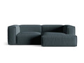 Coltar modular dreapta 3 locuri, Nuria-215, Micadoni Home, 252x147x72 cm, tesatura structurata chenille, petrol inchis