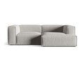 Coltar modular dreapta 3 locuri, Nuria-215, Micadoni Home, 252x147x72 cm, tesatura structurata chenille, gri deschis