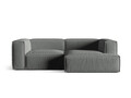 Coltar modular dreapta 3 locuri, Nuria-215, Micadoni Home, 252x147x72 cm, tesatura structurata chenille, gri