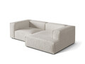 Coltar modular dreapta 3 locuri, Nuria-260, Micadoni Home, 252x147x72 cm, tesatura boucle, gri bej melange