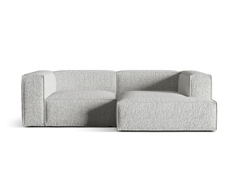 Coltar modular dreapta 3 locuri, Nuria-260, Micadoni Home, 252x147x72 cm, tesatura boucle, argintiu
