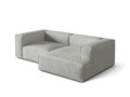 Coltar modular dreapta 3 locuri, Nuria-260, Micadoni Home, 252x147x72 cm, tesatura boucle, argintiu