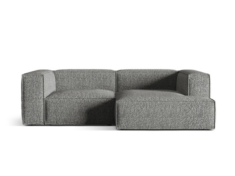 Coltar modular dreapta 3 locuri, Nuria-260, Micadoni Home, 252x147x72 cm, tesatura boucle, grafit