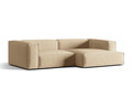 Coltar modular dreapta 4 locuri, Nuria-88, Micadoni Home, 292x147x72 cm, catifea, bej nude