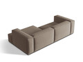 Coltar modular dreapta 4 locuri, Nuria-88, Micadoni Home, 292x147x72 cm, catifea, gri beton
