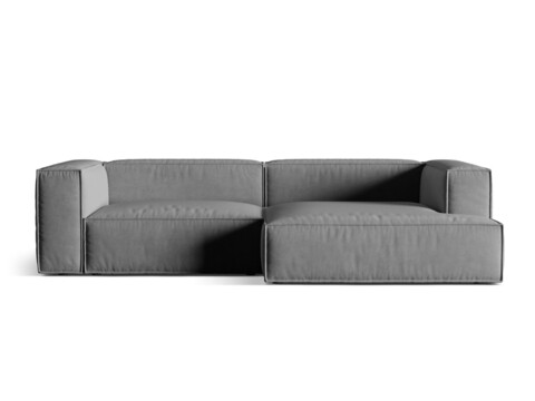 Coltar modular dreapta 4 locuri, Nuria-88, Micadoni Home, 292x147x72 cm, catifea, gri